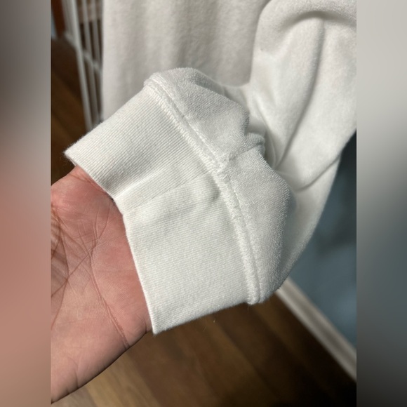 PINK oversized V Neck Terry clothe Top - Picture 3 of 6